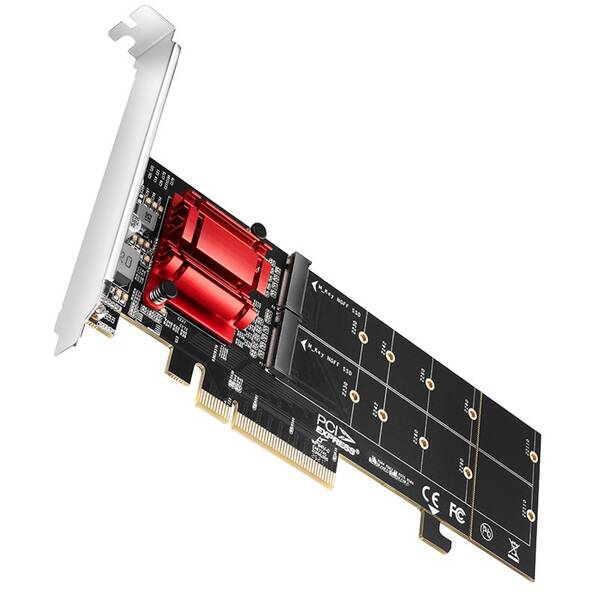Radič Axagon PCEM2-ND - 2x M.2 NVMe M-key slot 

