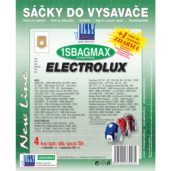 Vrecká pre vysávače Jolly MAX 1S BAG (4 ks) 

