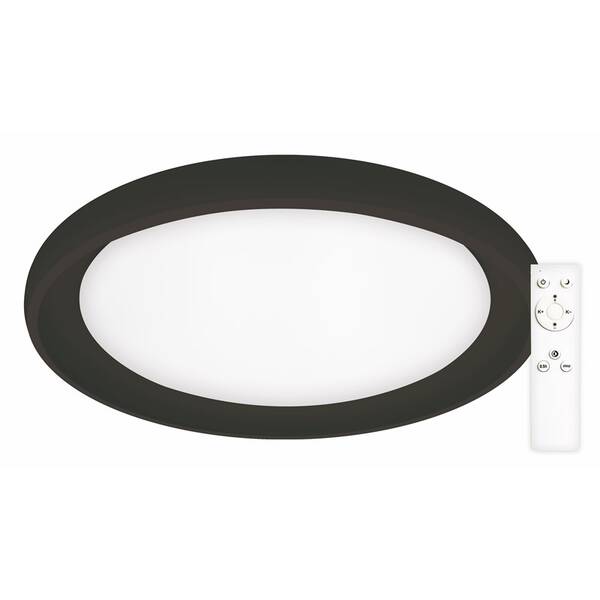 LED stropné svietidlo Top Light Salerno 60C RC, s diaľkovým ovládačom, 60W, 6000lm, stmievanie, pamäť, priemer 60cm čierne

