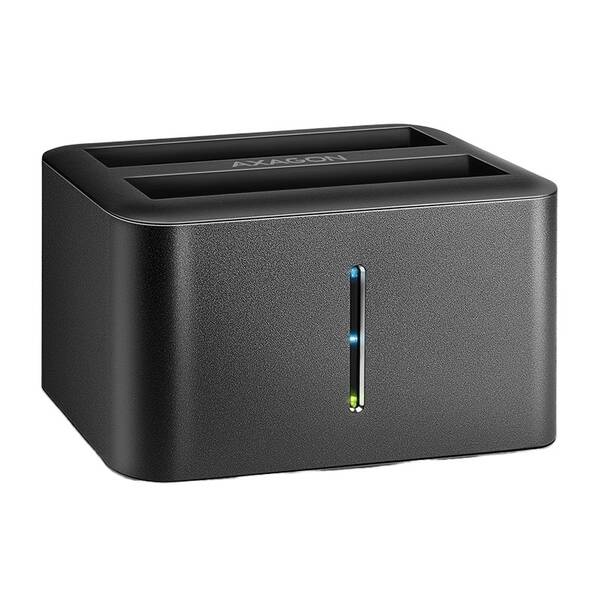 Dokovacia stanica Axagon Mini dock Dual 2.5" SSD/HDD strieborná

