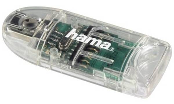 Čítačka pamäťových kariet Hama 8v1, transparent 

