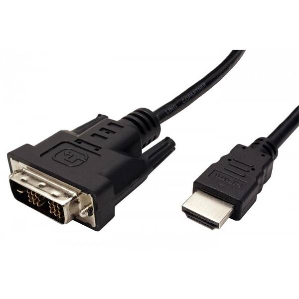 Kábel WG HDMI 1.4/DVI-D Single Link, 2m čierny

