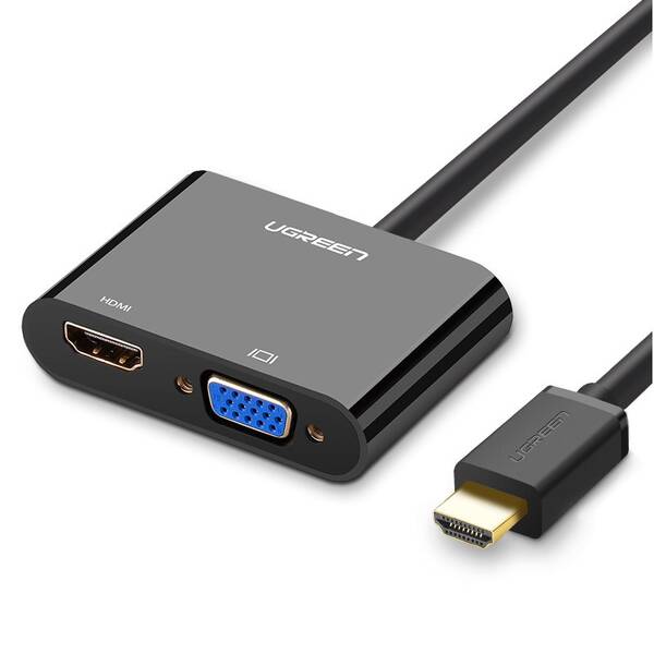 Redukcia UGREEN HDMI/VGA + HDMI Converter čierna


