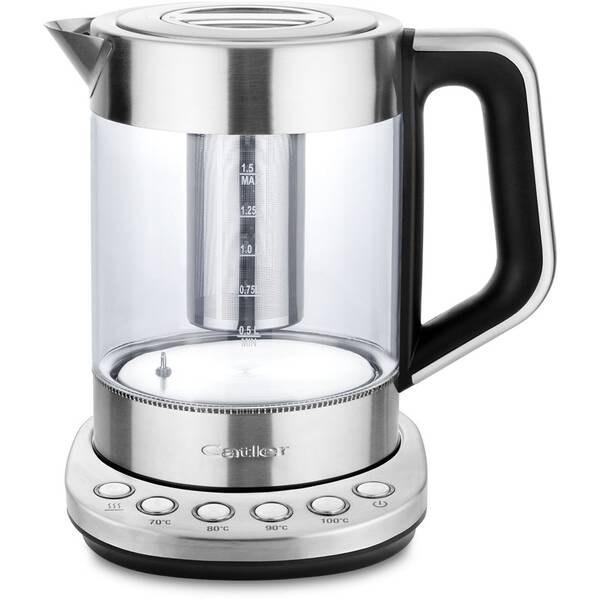 Rýchlovarná kanvica Catler KE 510, 1,5 l nerez/sklo

