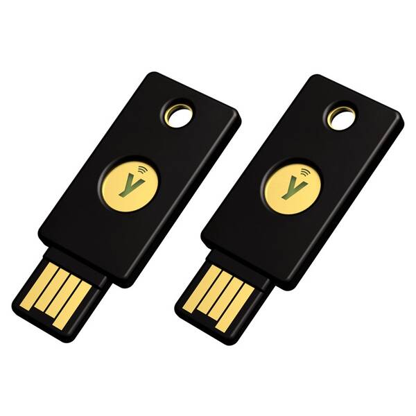 Bezpečnostný token Yubico YubiKey 5 NFC, 2 ks čierny

