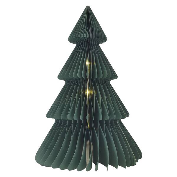 LED dekorácie EMOS papierový strom so stojanom, 10LED, 30 cm, teplá biela 

