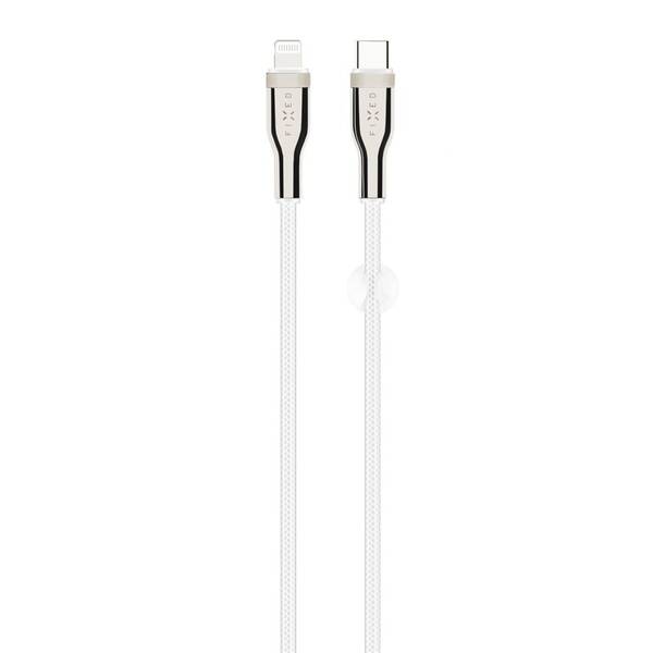 Kábel FIXED USB-C/Lightning s podporou PD, MFi, 1,2m biely

