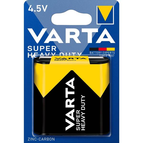 Batérie zinkovo-uhlíková Varta Super Heavy Duty 4,5V, 3R12, blister 1ks 

