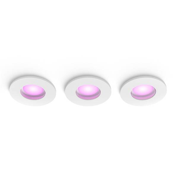 Vstavané svietidlo Philips Xamento Hue, 3x 4,2W + 3x GU10, White and Color Ambiance (3 ks) biele

