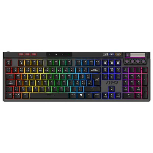 Klávesnica MSI Strike Pro Wireless Silent, CZ layout čierna

