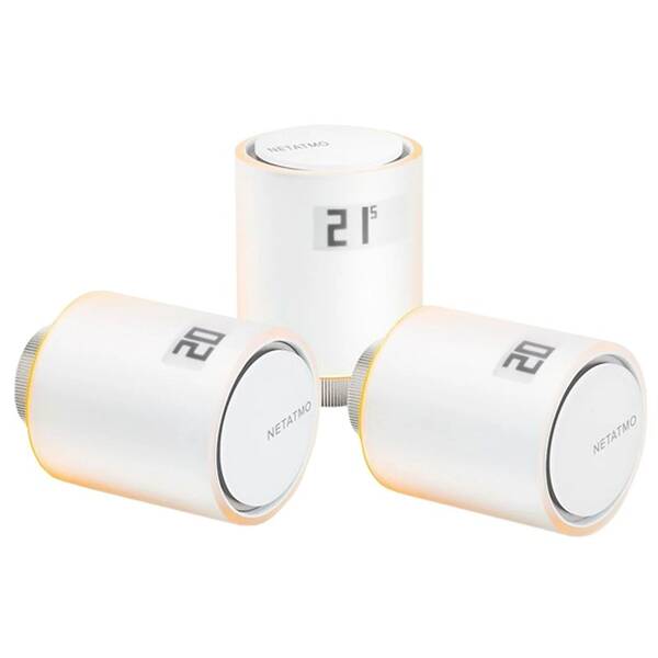 Bezdrôtová termohlavica Netatmo Additional Smart Radiator Valve (3 ks) biela

