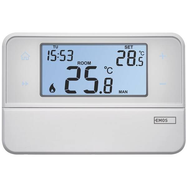Termostat EMOS izbový, programovateľný, drôtový, OpenTherm, P5606OT 

