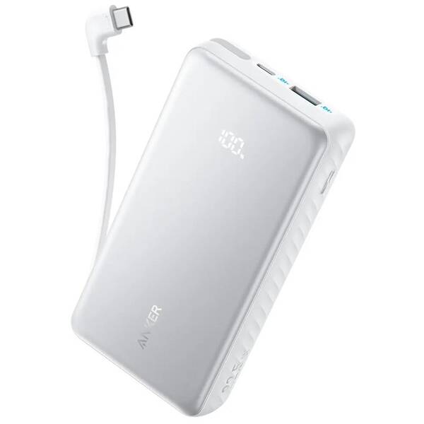 Powerbank Anker Anker Zolo 20000mAh, 22,5W s káblom USB-C biely

