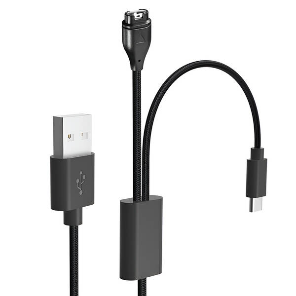 Nabíjací kábel Tactical USB 2v1 pro Garmin Fenix 7 + USB-C 

