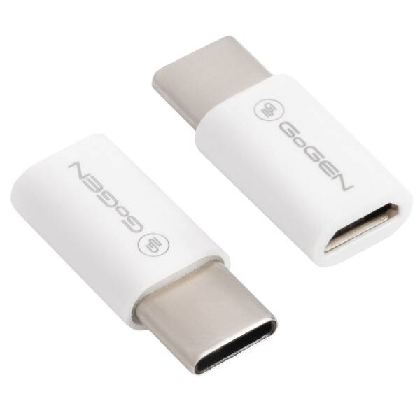Redukcia GoGEN USB-C (M) / micro USB (F) biela

