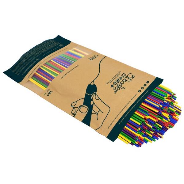 Náplň 3Doodler PLA pre 3D pero Create+ 250ks červená/modrá/žltá/zelená/fialová

