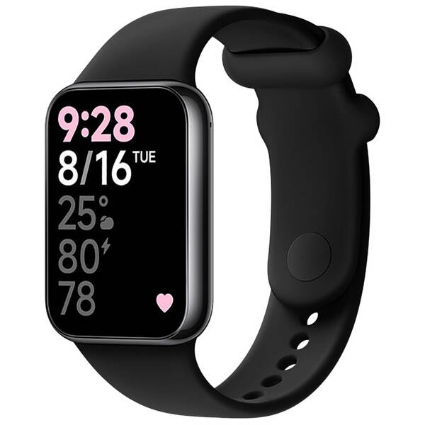 Remienok FIXED Silicone Strap na Xiaomi Redmi Watch 5/4/6/6NFC , Smart Band 9 Pro/8 Pro čierny


