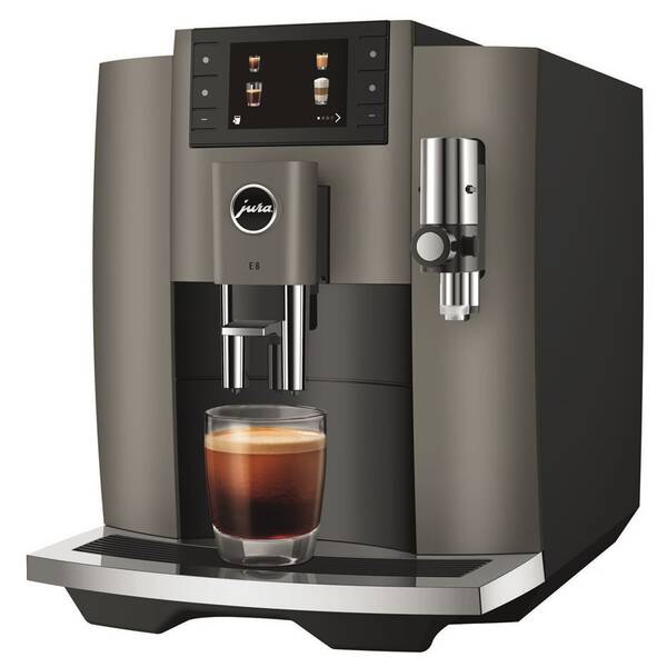 Automatický kávovar Jura E8 Dark Inox (modelový rok 2025) sivý

