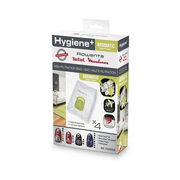 Vrecká pre vysávače Rowenta ZR200940 Hygiene+ Aromatic (4 ks) 

