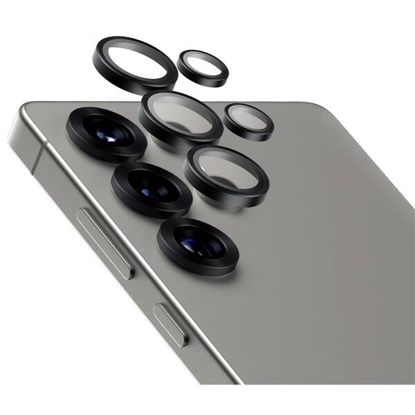 Ochranné sklo šošovky fotoaparátu PanzerGlass HoOps Ceramic na Samsung Galaxy S25 Ultra čierne

