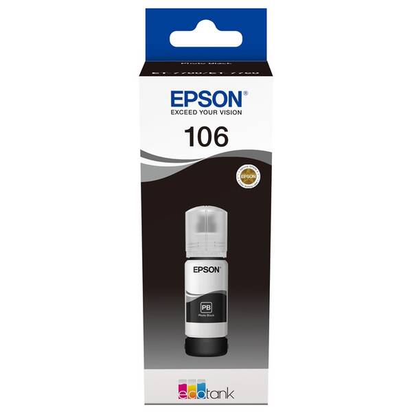 Cartridge Epson 106 EcoTank, 70 ml - foto čierna 

