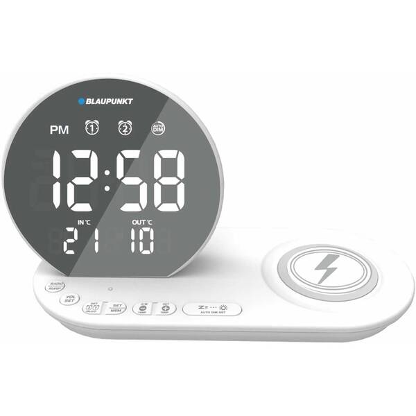 Rádiobudík Blaupunkt CR85 CHARGE, Qi biely

