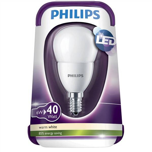 LED žiarovka Philips 6W E14 WW 230V P48 FR ND /4 

