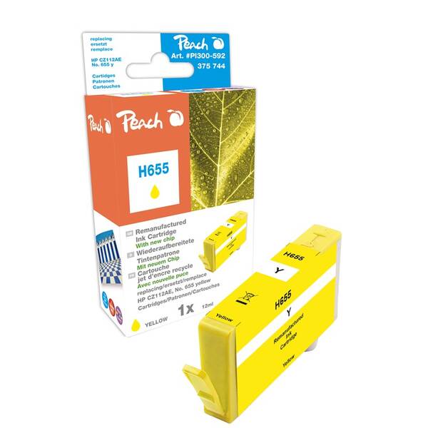 Cartridge Peach HP 655, 895 strán žltá

