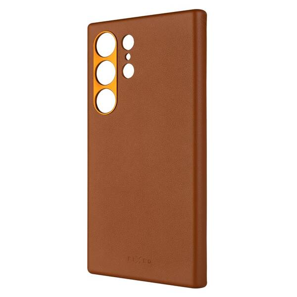 Kryt na mobil FIXED MagLeather s podporou MagSafe na Samsung Galaxy S24 Ultra hnedý

