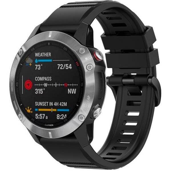 Remienok FIXED Silicone Strap na Garmin QuickFit 22 mm čierny

