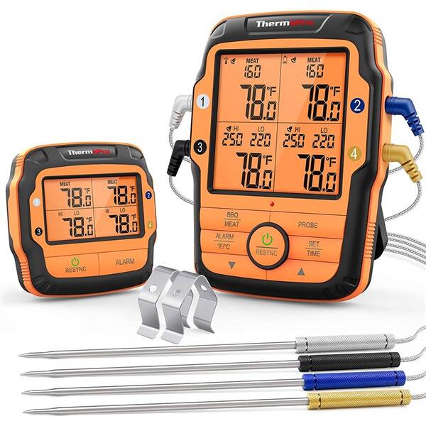 Teplomer do mäsa ThermoPro TP-27B oranžový

