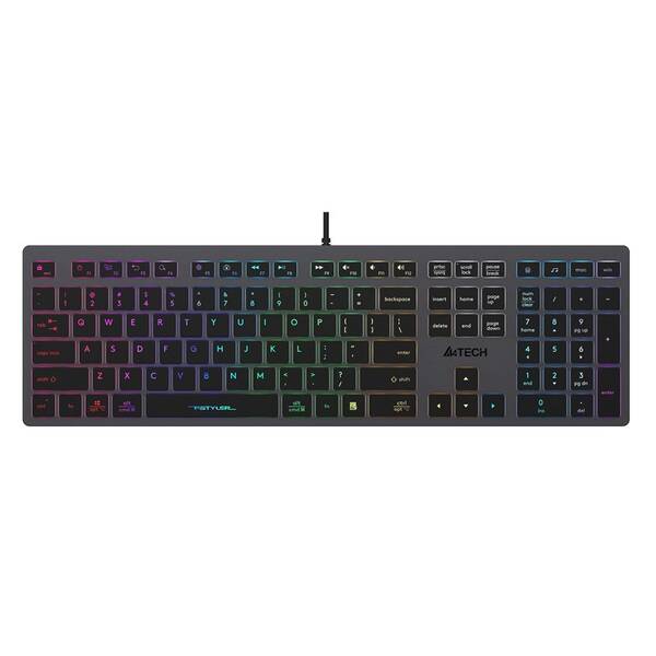 Klávesnica A4Tech FX60 Neon, CZ sivá

