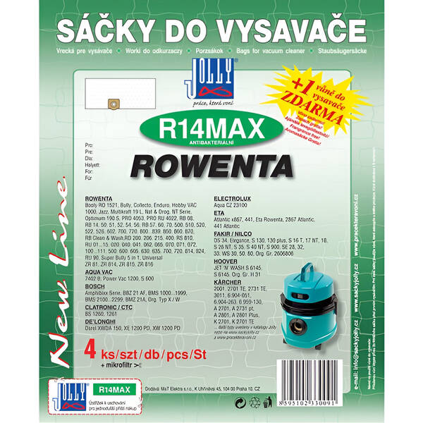 Vrecká pre vysávače Jolly MAX R 14 (4 ks) 

