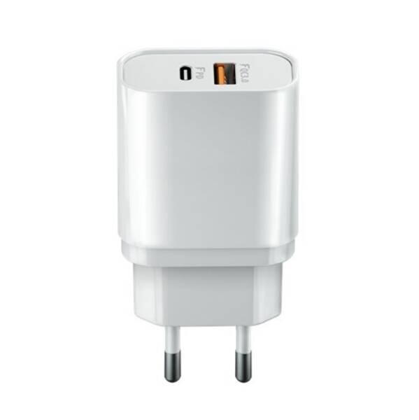 Nabíjačka do siete Forever Core 1x USB-C PD , 1x USB QC 3.0, 20W biela

