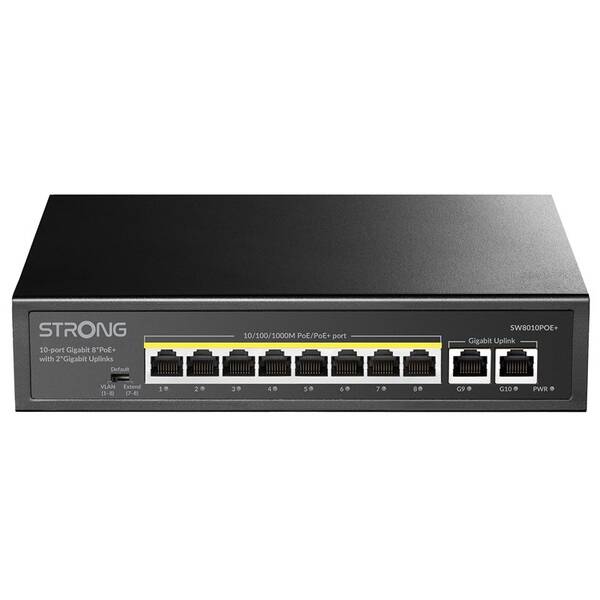 Switch Strong SW8010POE+ čierny


