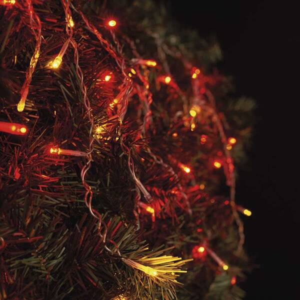 Spojovacia reťaz EMOS 100 LED pulzujúca, kvaple, 2,5m - jantárová 

