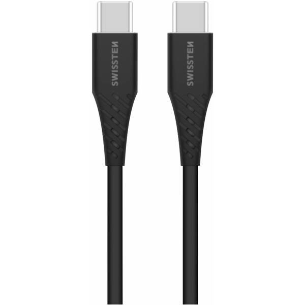 Kábel Swissten USB-C/USB-C PD 100W 5A 2,5 m čierny

