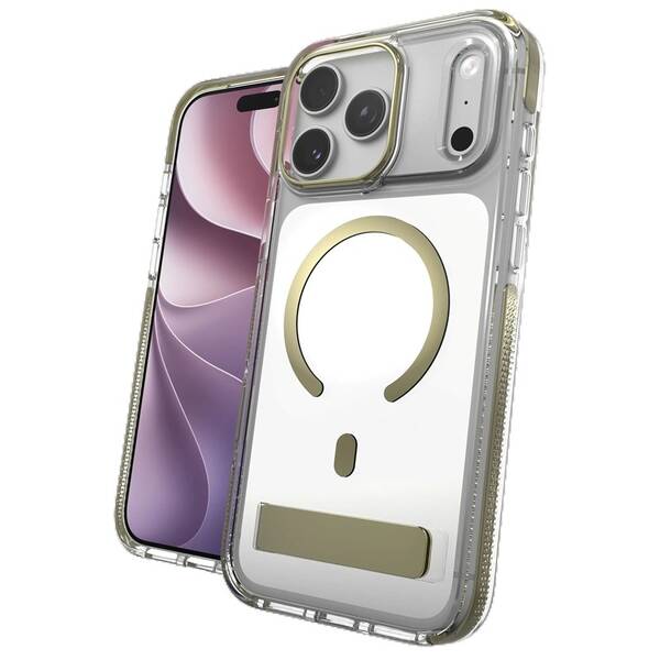 Kryt na mobil ZAGG Santa Cruz Snap Kickstand Metallic, Camera Button na Apple iPhone 18 Pro Max / 17 Pro Max zlatý

