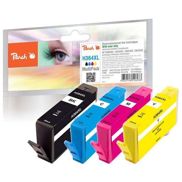 Cartridge Peach HP 364XL, MultiPack, 19 ml, 3 x 12 ml - CMYK 

