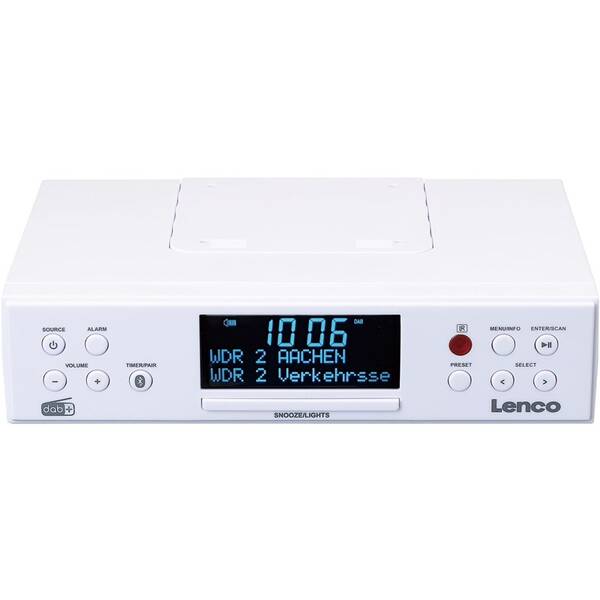 Rádioprijímač s DAB+ Lenco KCR-190 biele


