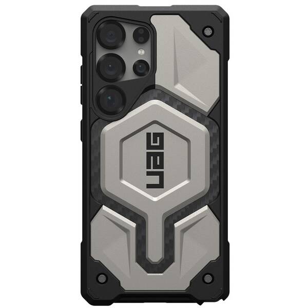 Kryt na mobil UAG Monarch Pro Titanium na Samsung Galaxy S25 Ultra strieborný

