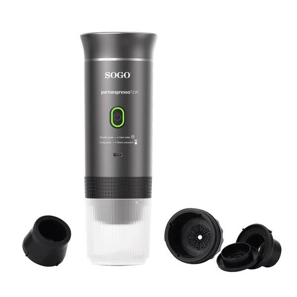 Kapsulový kávovar SOGO SS-5622 4v1, USB-C sivý

