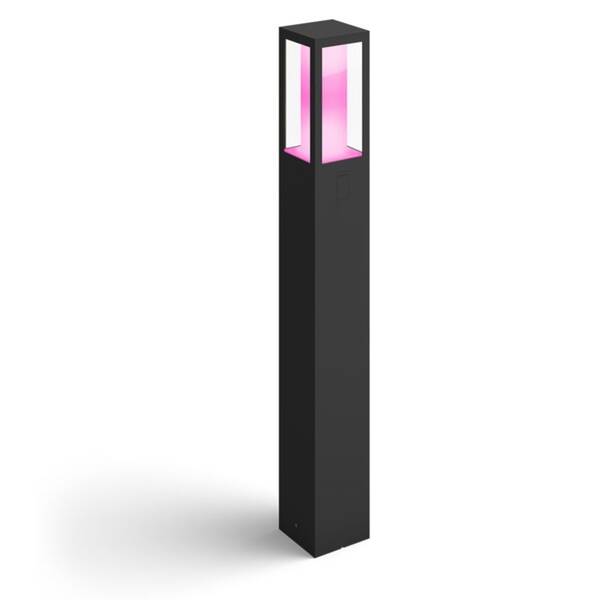 Svietidlo vonkajšie Philips Impress White and Color Ambiance, stĺpik 77cm čierne

