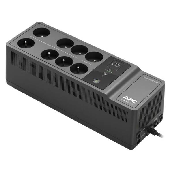 Záložný zdroj APC Back-UPS BE 650VA (400W), 230V, nabíjací port USB 

