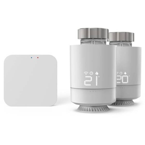 Bezdrôtová termohlavica Hama SMART set pre reguláciu vykurovania, centrála + 2 hlavice biela

