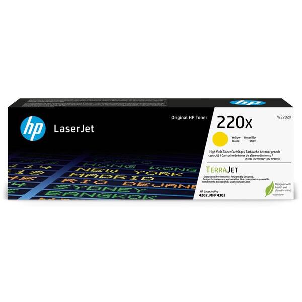 Toner HP 220X, 5 500 stran žltý

