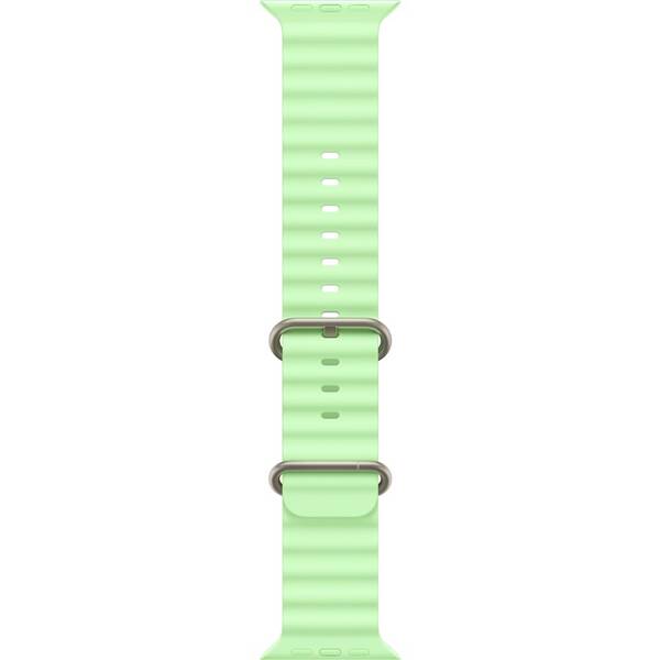 Remienok Apple 49mm neónovo zelený oceánsky – prírodný titán 

