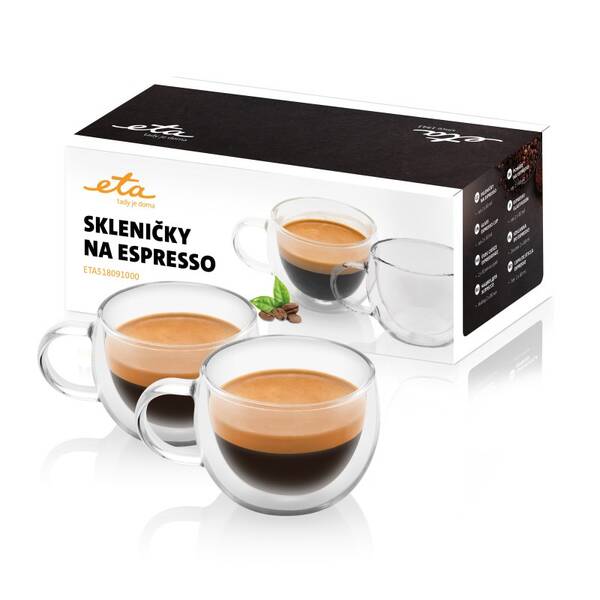 Poháre na espresso ETA 5180 91000 sklo

