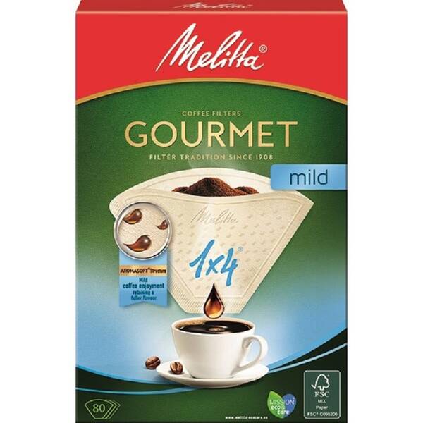 Filter Melitta 1 x 4, 80 ks Gourmet Mild 

