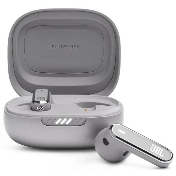 Slúchadlá JBL Live Flex strieborná

